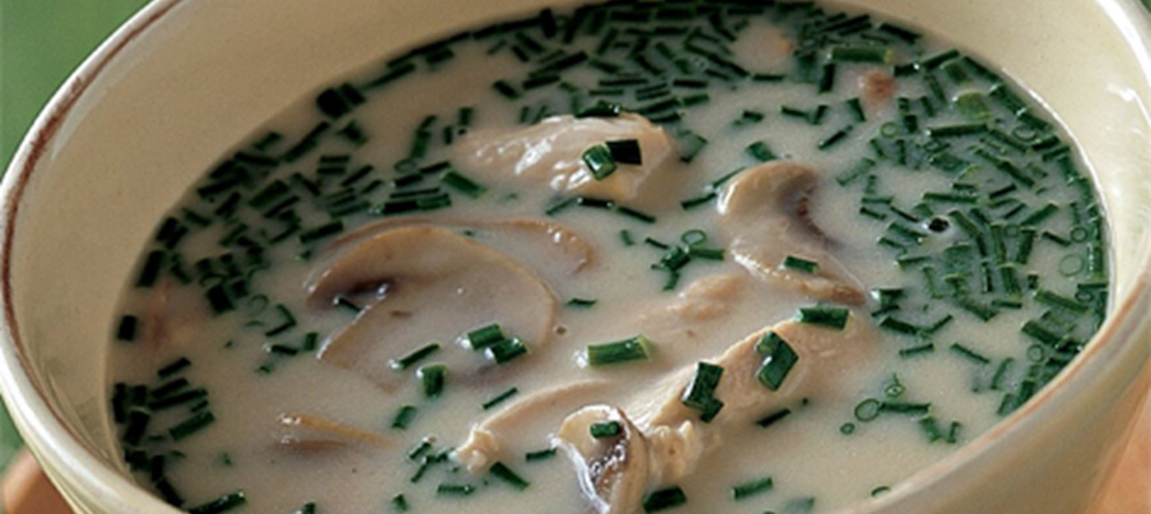 Champignonsuppe med kalkun