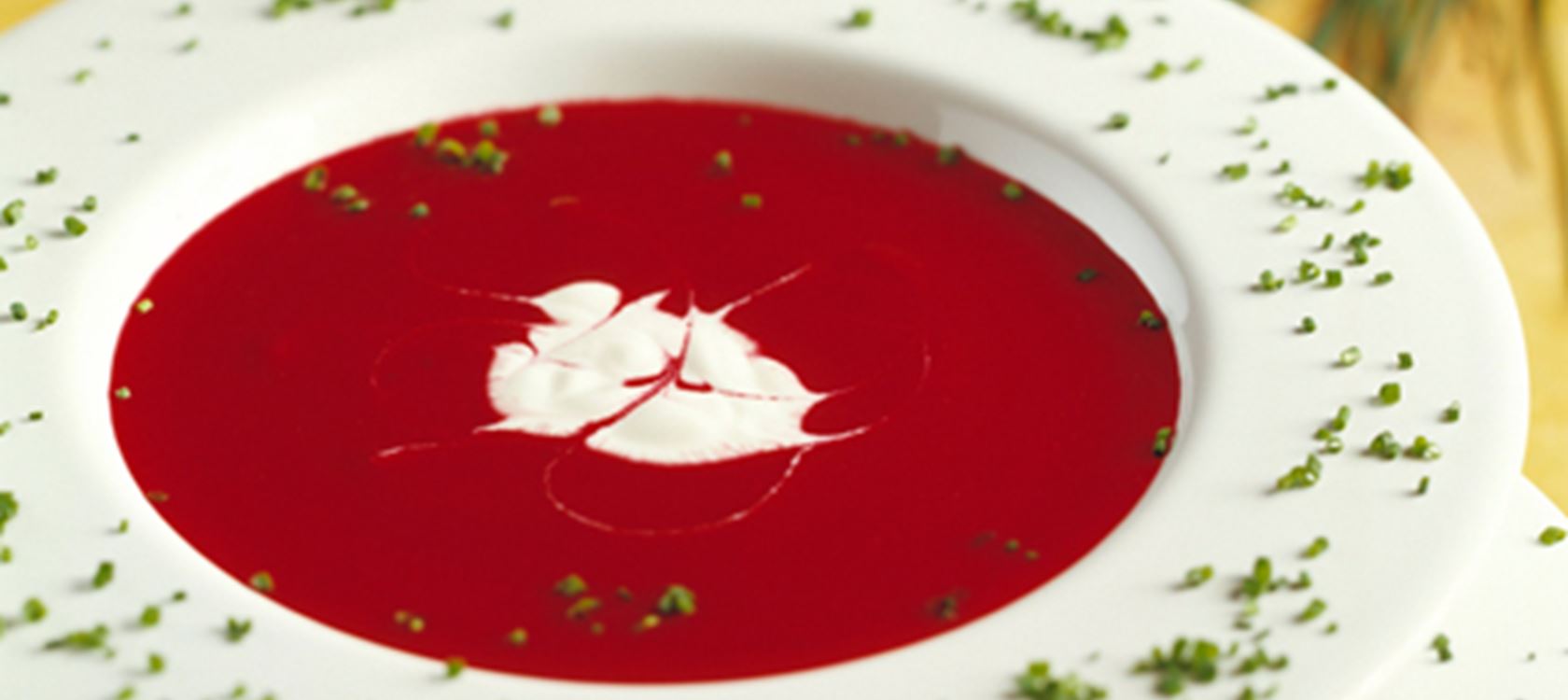 Rødbedesuppe med purløg