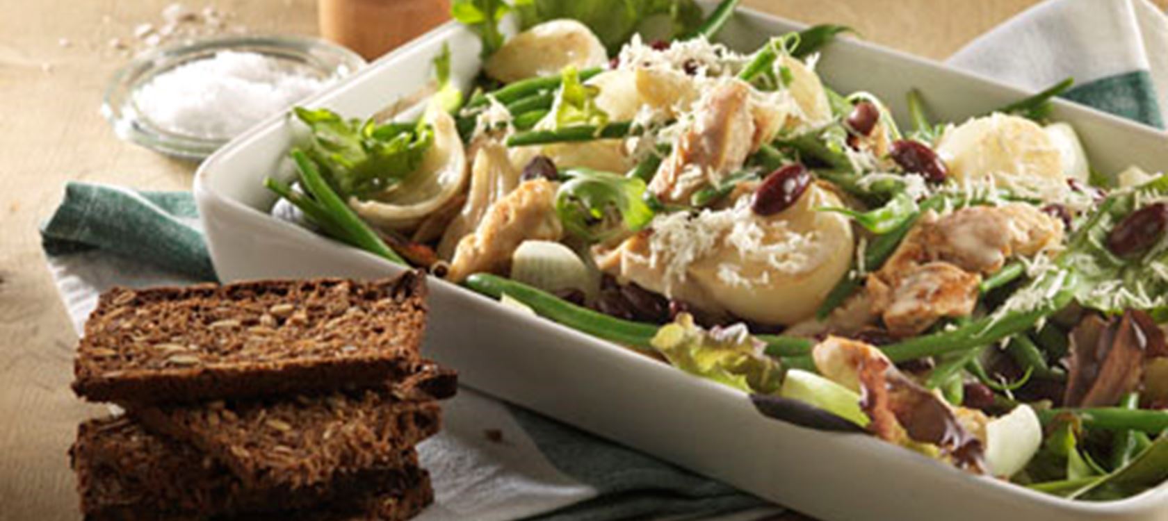 Løgsalat med kylling
