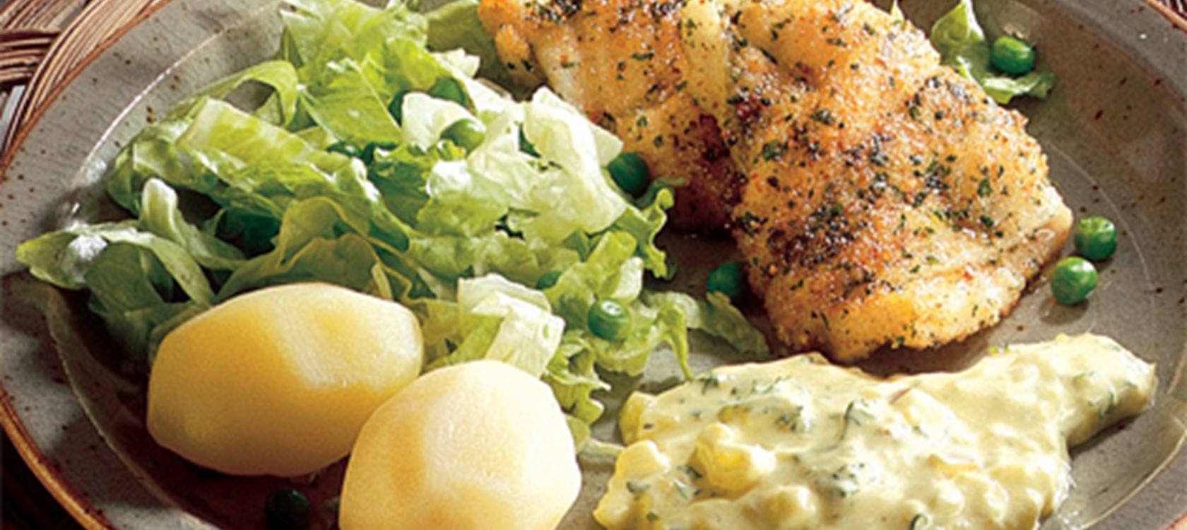 Rødspættefileter med remouladesauce
