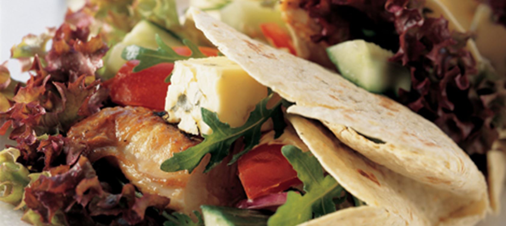 Tortillawraps med blåskimmelost
