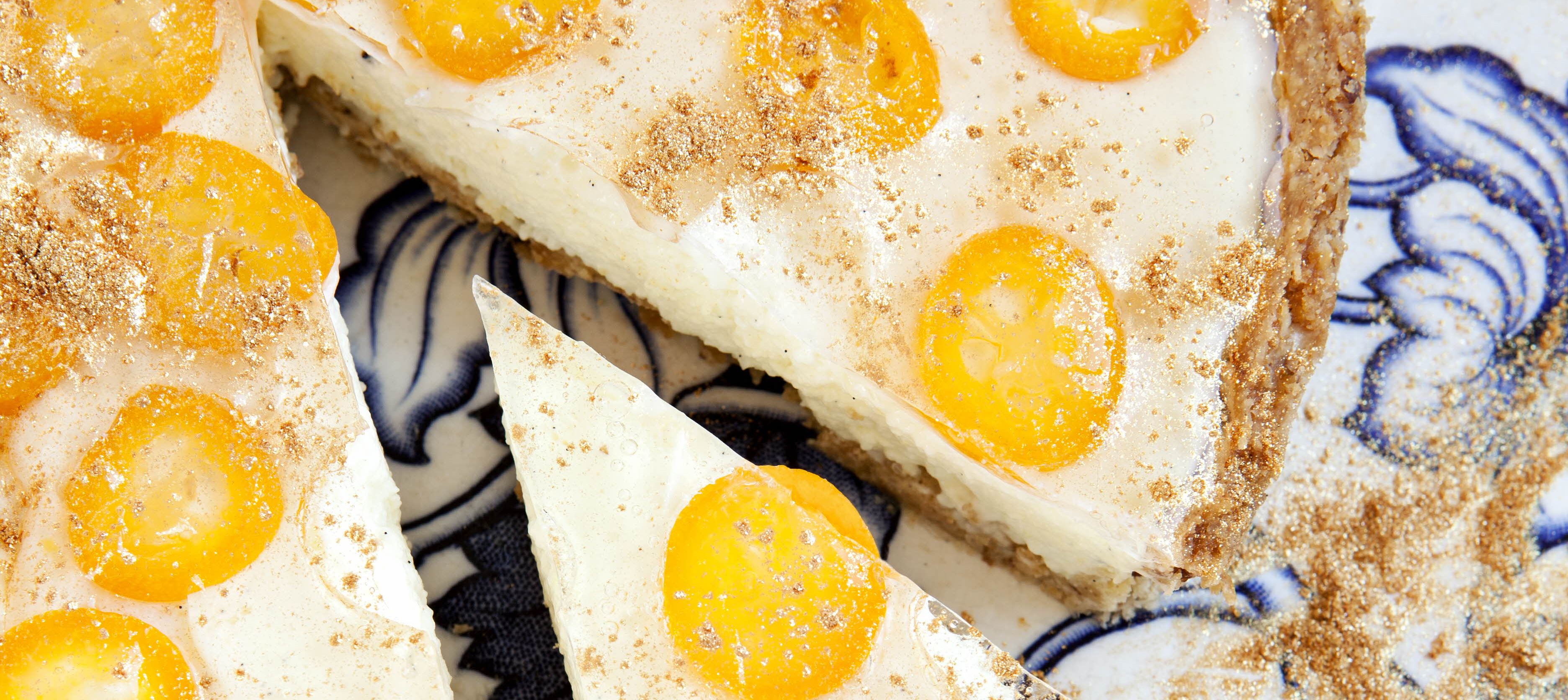 Flødeostekage med kumquats