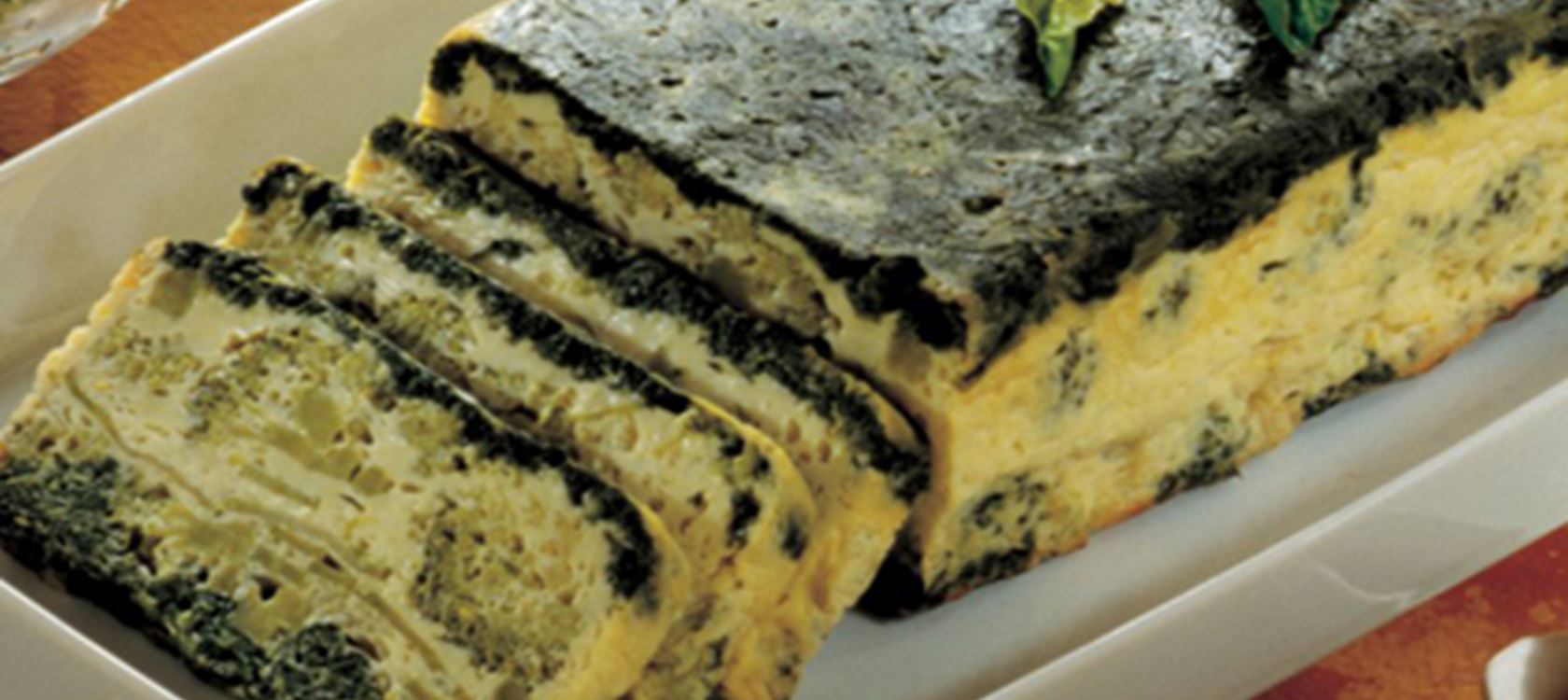 Terrine med spinat og broccoli