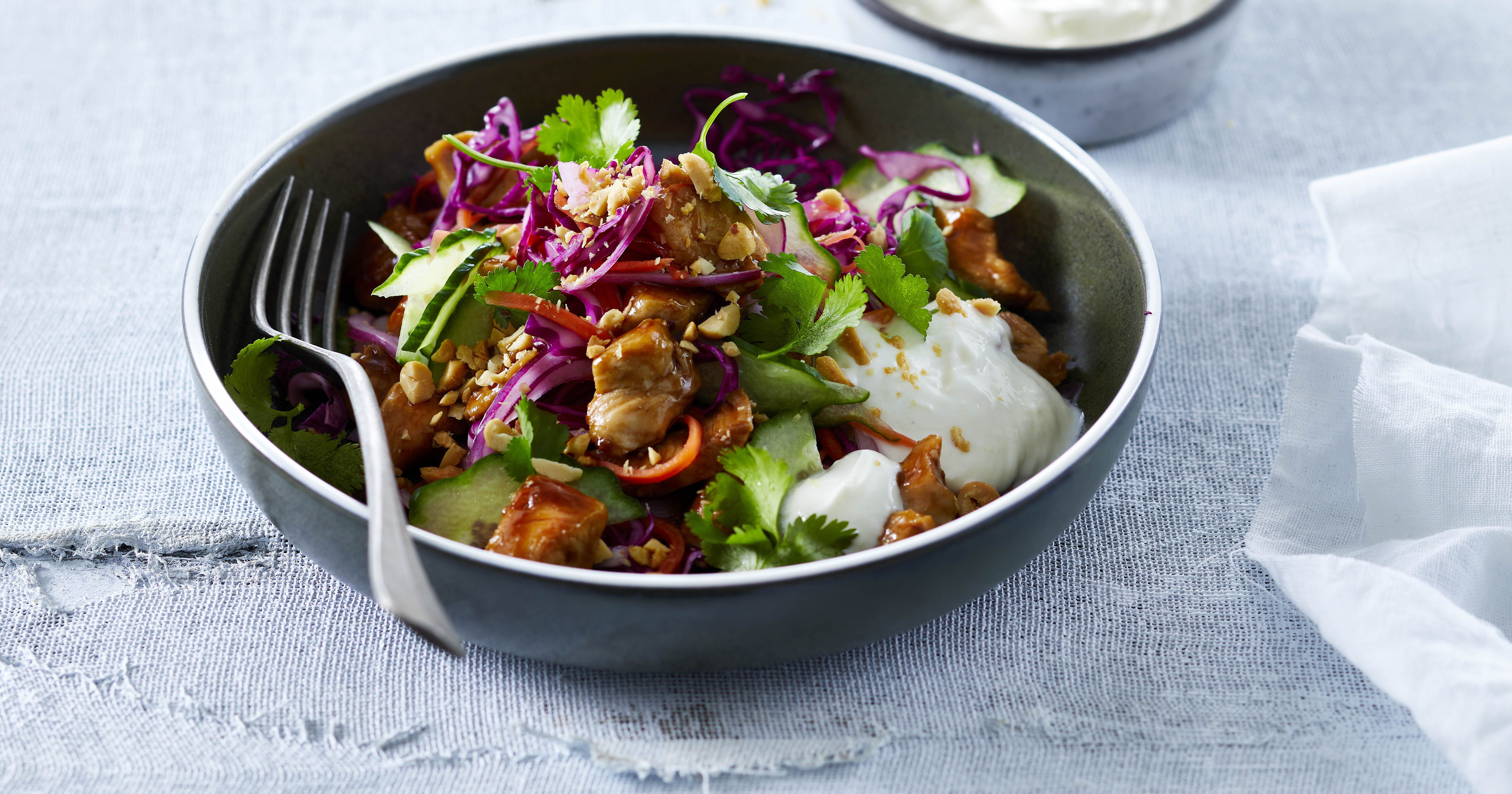 Banh Mi salat med yoghurtdressing