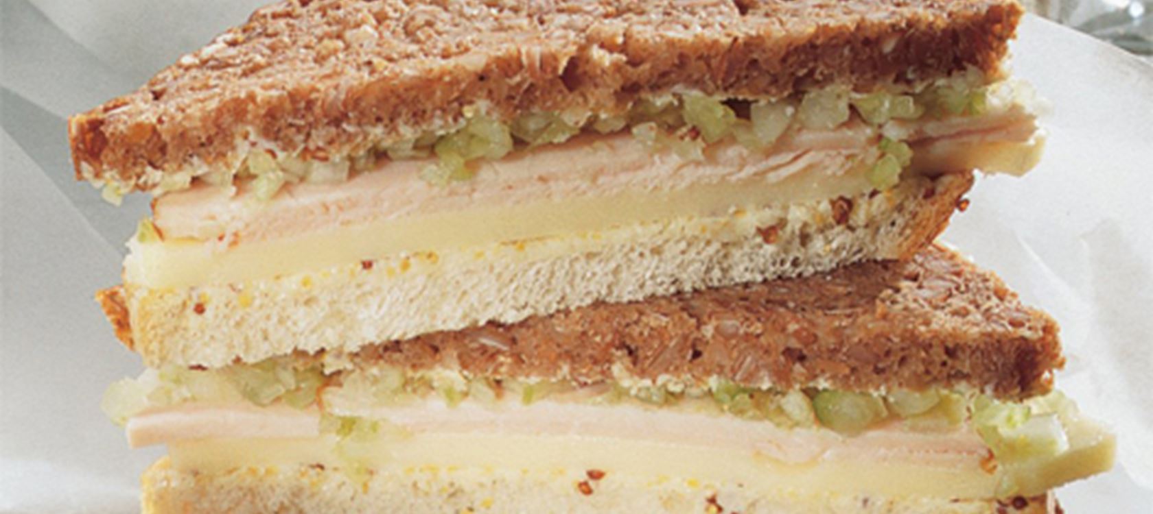 Sandwich med ost og kalkun