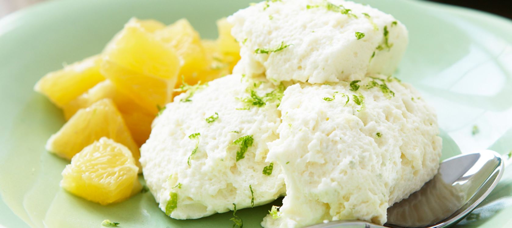 Limejäädyke ja appelsiinisalaattia