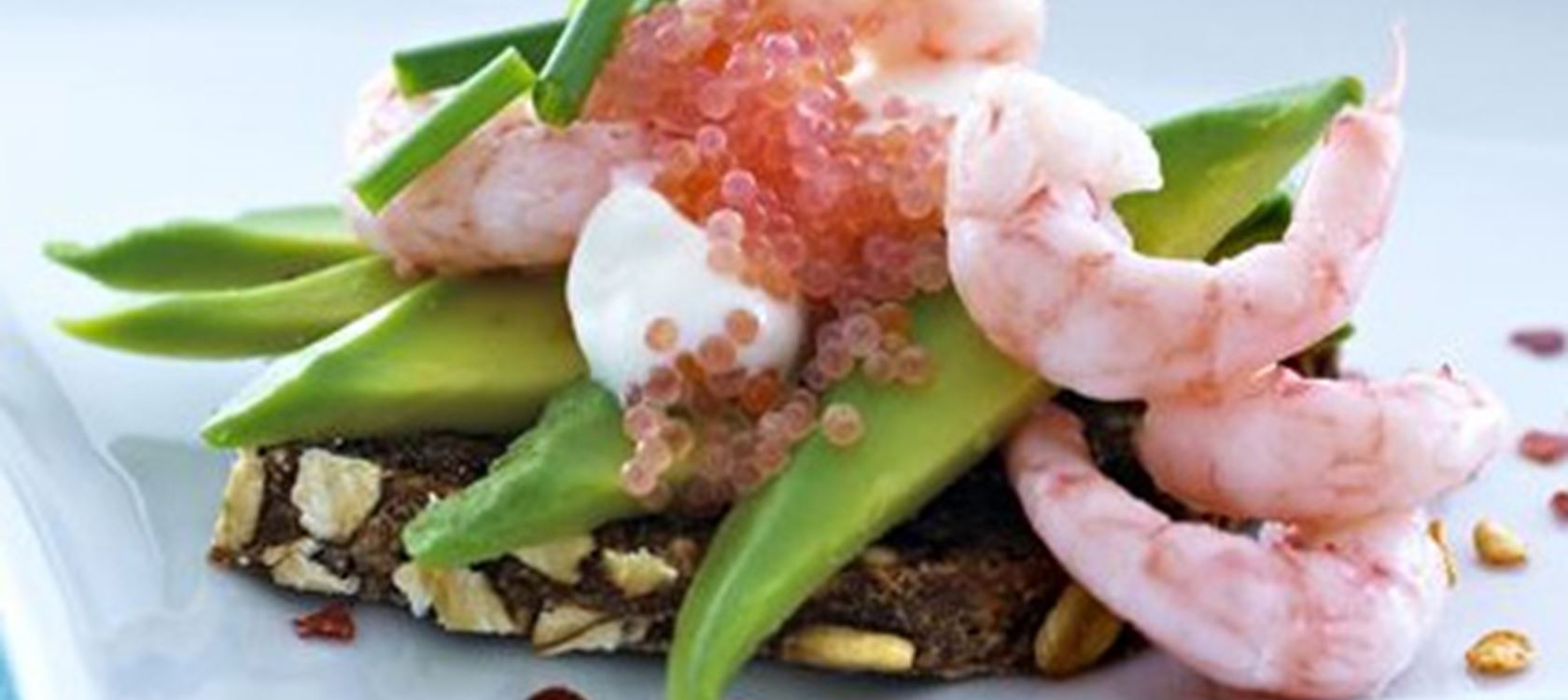 Avokado-katkarapuleipä