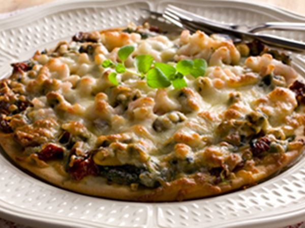 Merenherkku-pinaattipizza