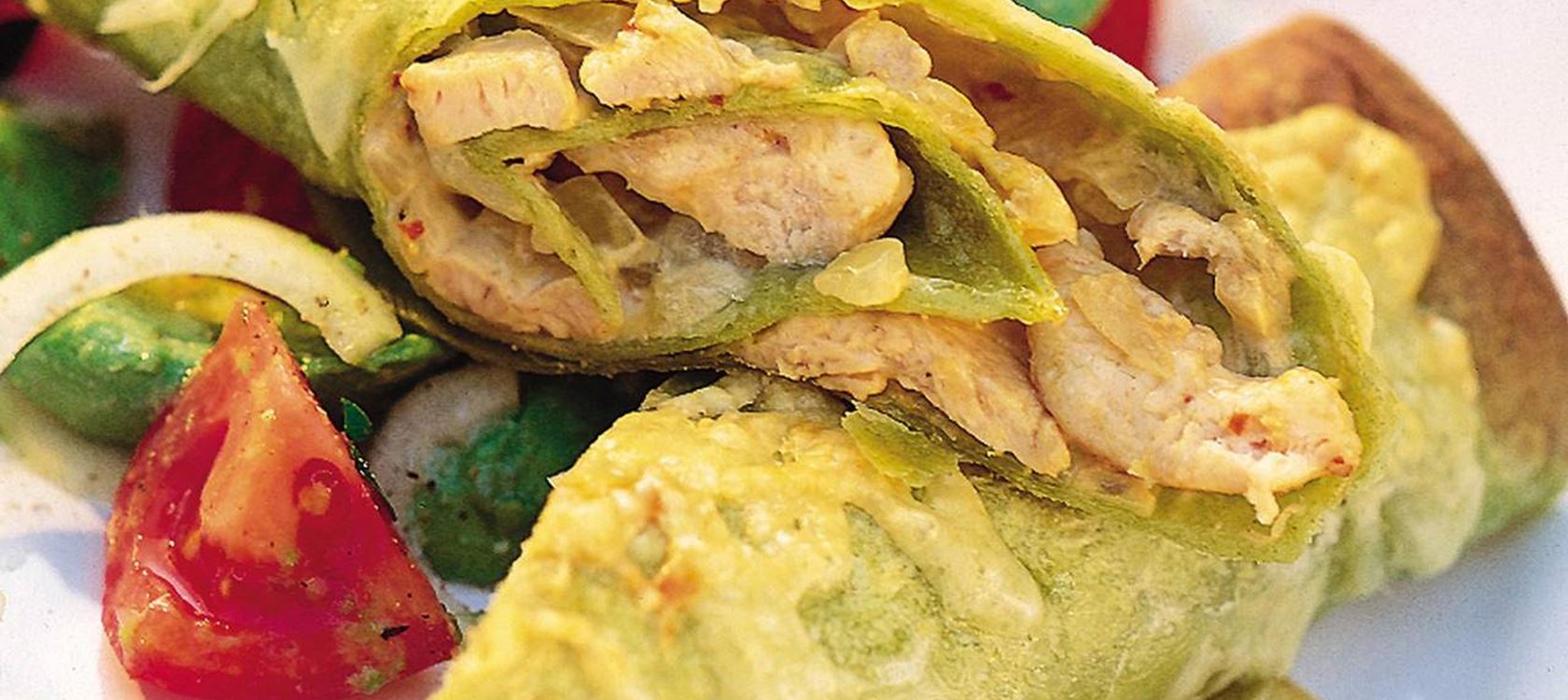 Enchiladat kanatäytteellä