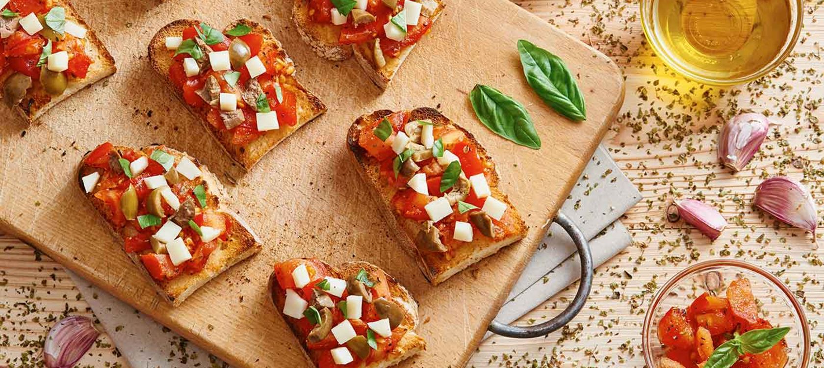 Μπρουσκέτες με Arla Havarti