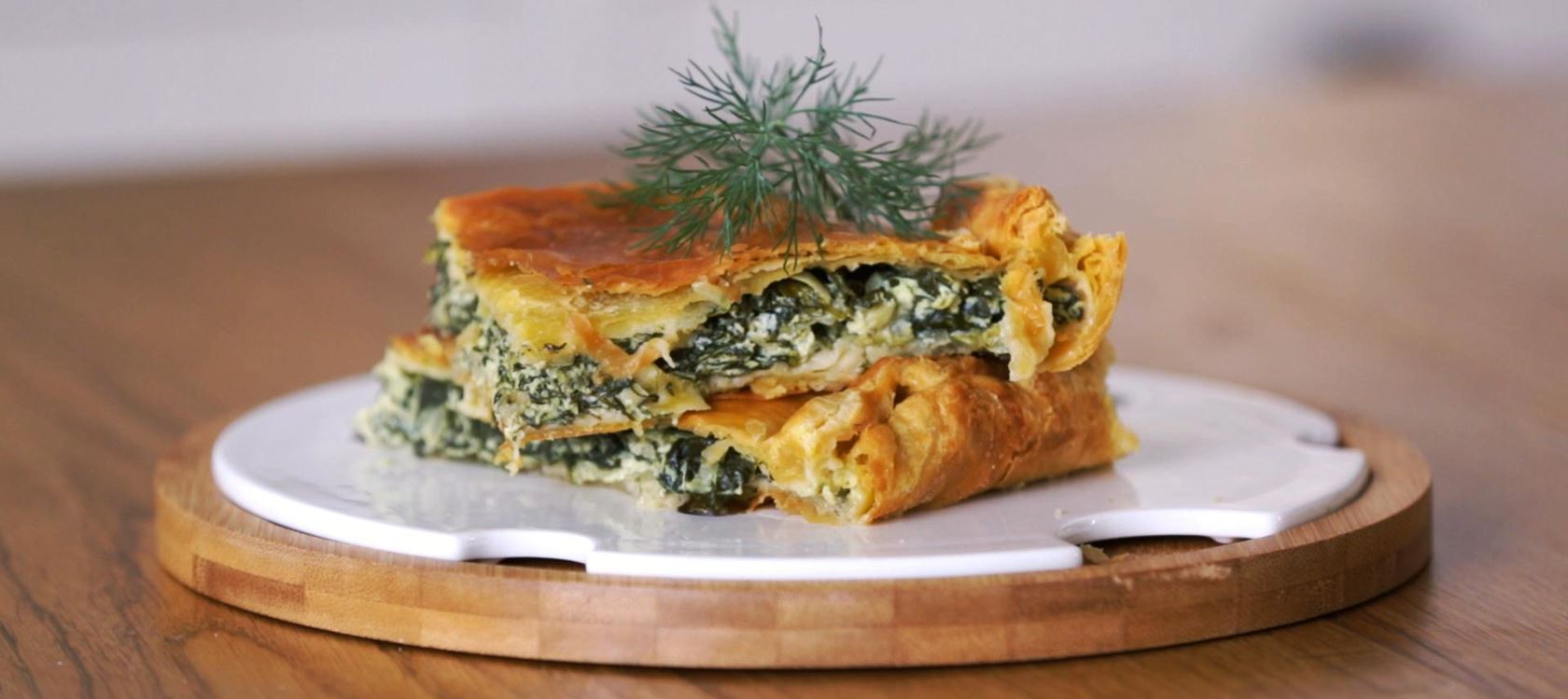 Πίτα με σπανάκι και τυρί κρέμα