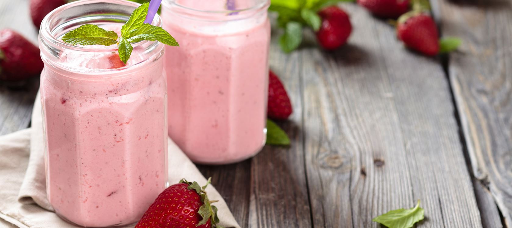Smoothie με Arla Lactofree , φράουλα και lime