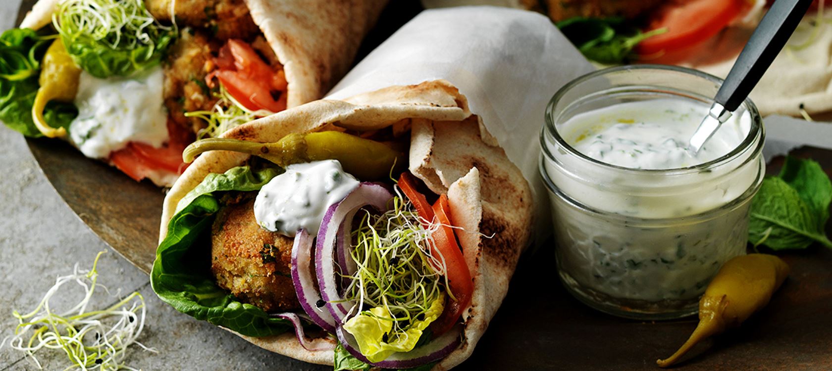 Falafel met lactosevrije saus