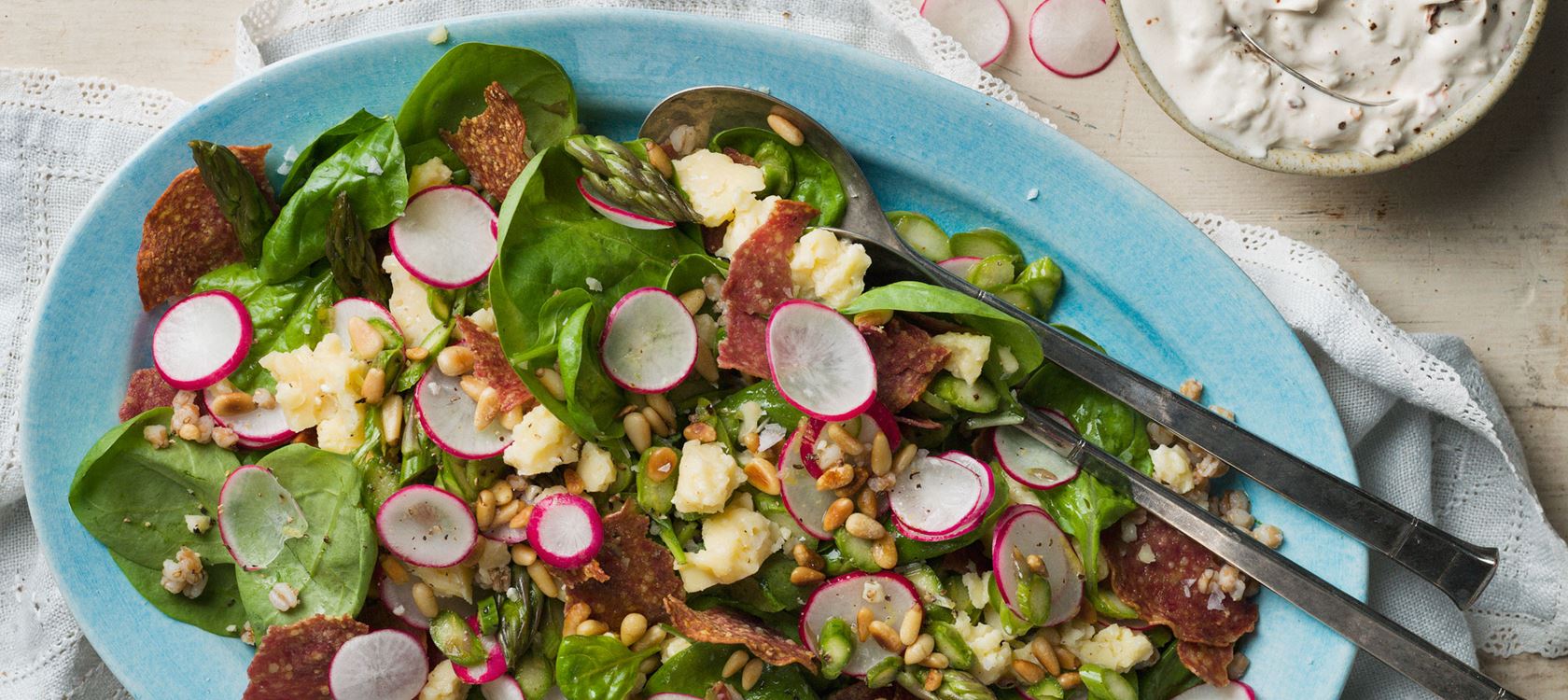 Italiaanse salade met lactosevrije dressing