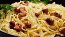 Lactosevrije spaghetti carbonara