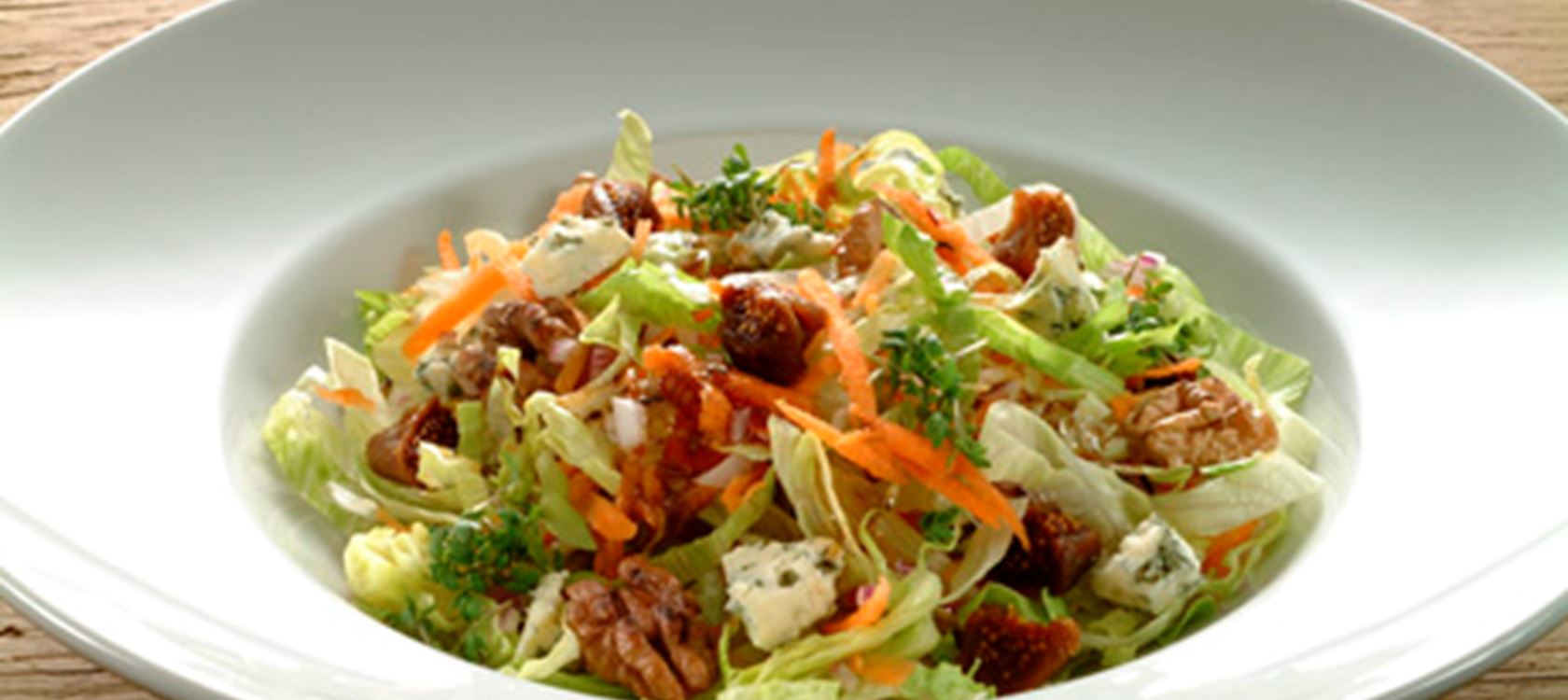Salade met Danablu en vijgen