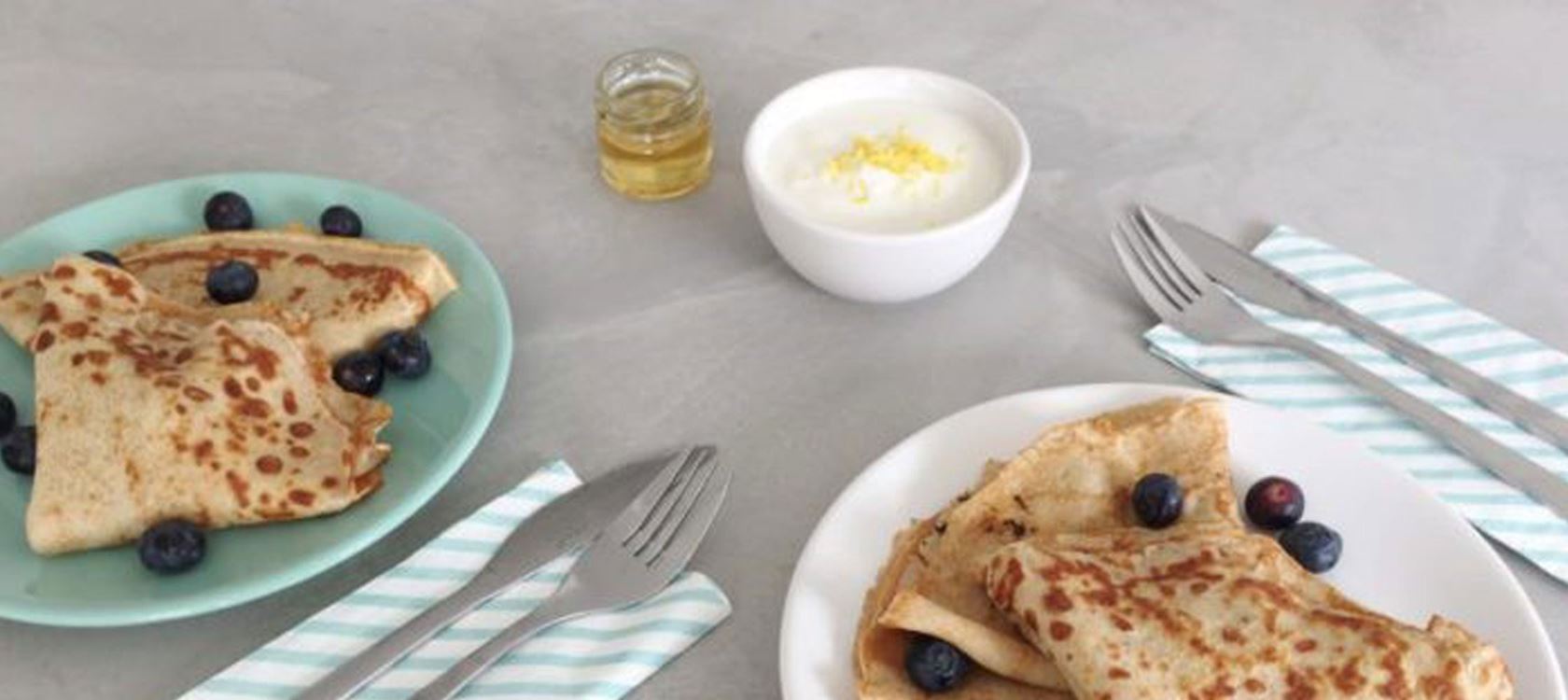 Lactosevrije blueberry pancakes