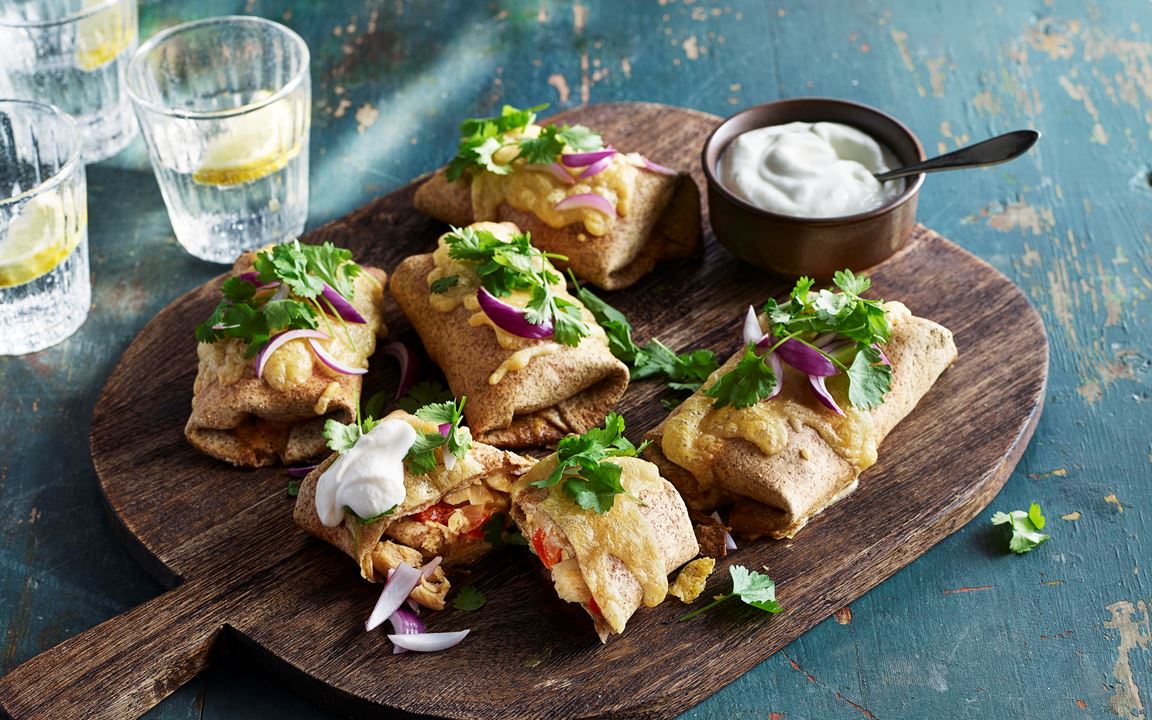 Enchiladas med kycklingröra