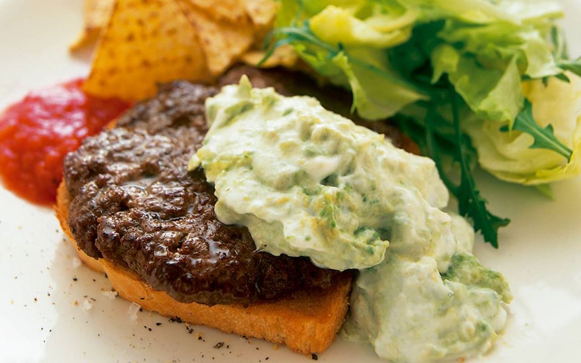 Tacoburgare med avokadoröra