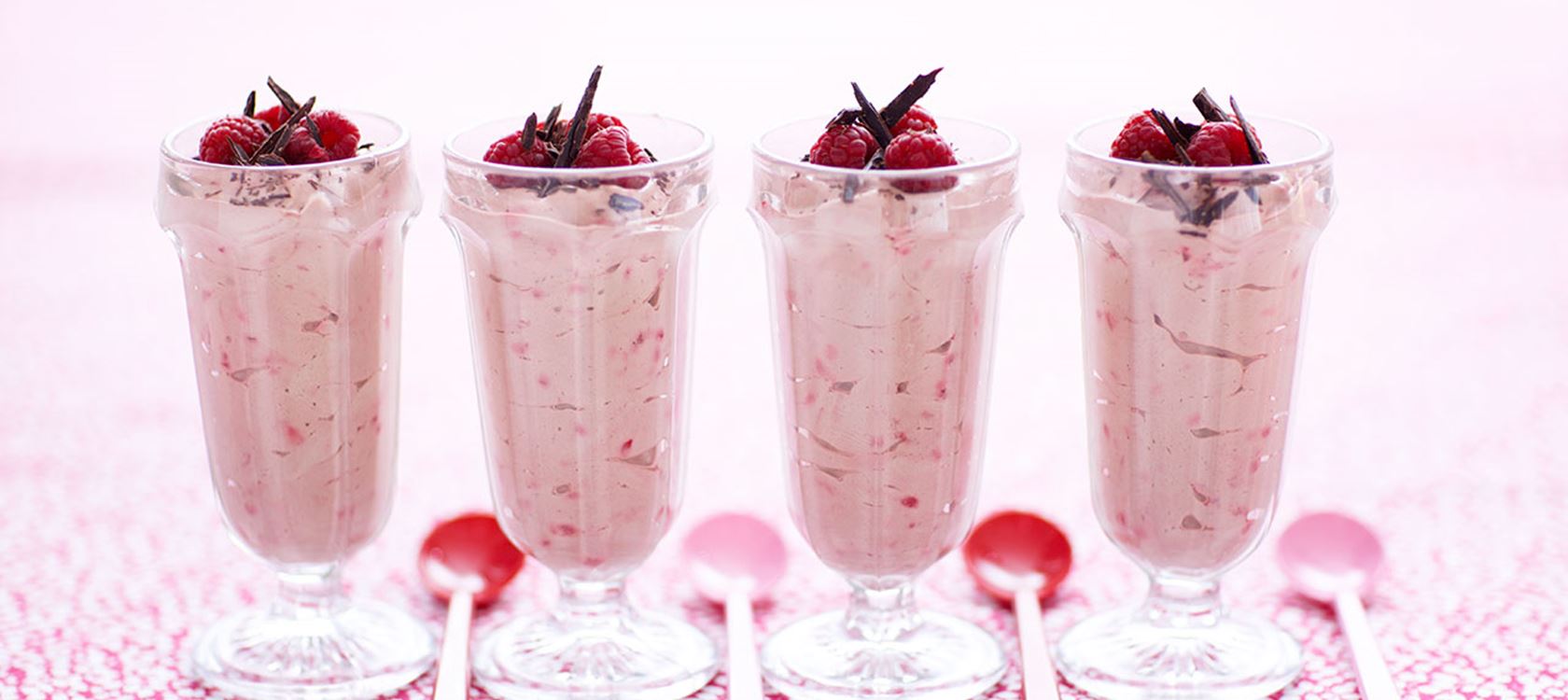 Hallonparfait med choklad
