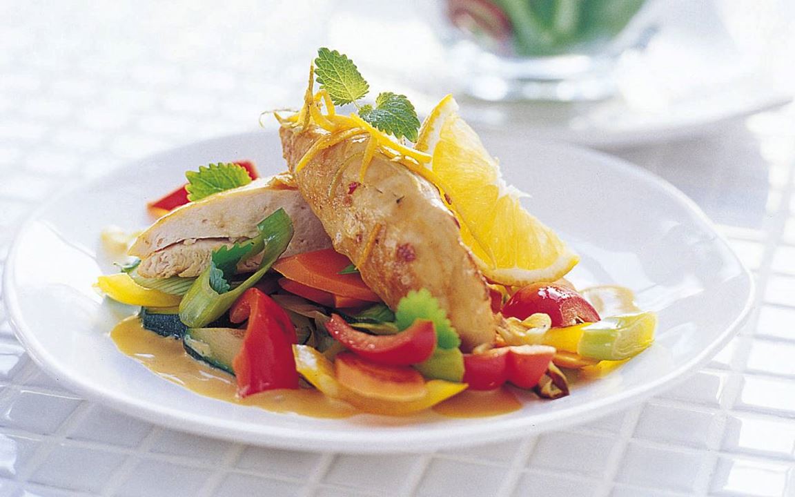 Apelsinkyckling med chili