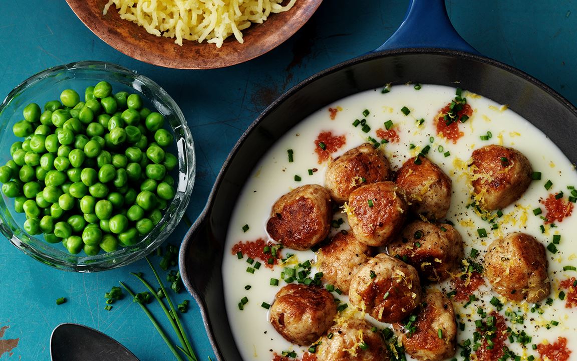 Norska fiskbullar i mild citronsås