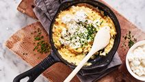 Scrambled eggs med cottage cheese