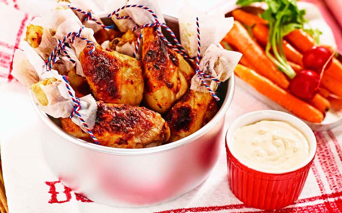 Drumsticks med ingefära och chili