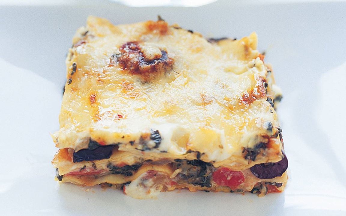 Vegetarisk snabblasagne