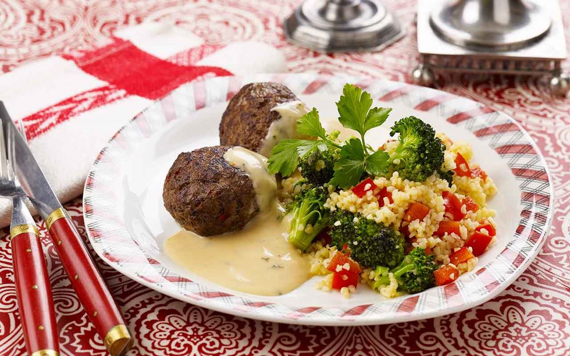 Lammfärsbullar med chilikryddad citronsås