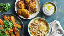 Kryddrostad kyckling ’Ras el hanout’ med marockansk morotssallad