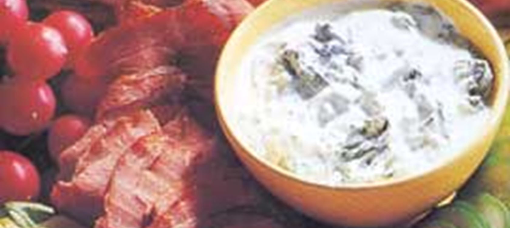 Rökt lammfiol med spenatyoghurt