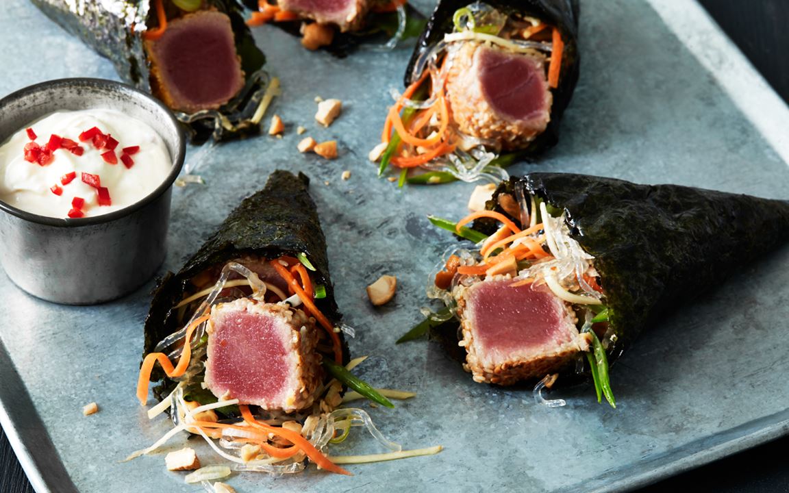 Grillad tonfisk med noriwrap