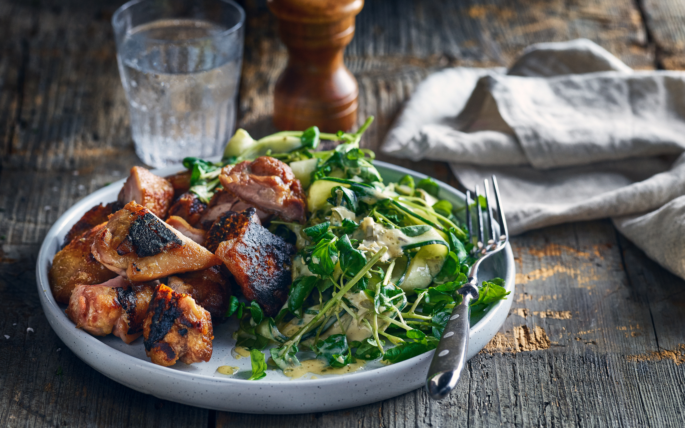 Grillad Kyckling Med Vattenkrassesallad - Recept | Arla