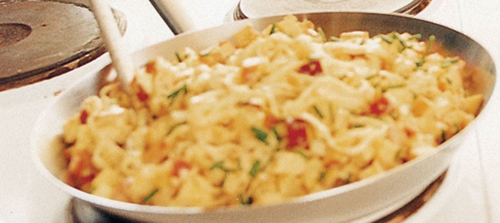Laxpasta med äpple