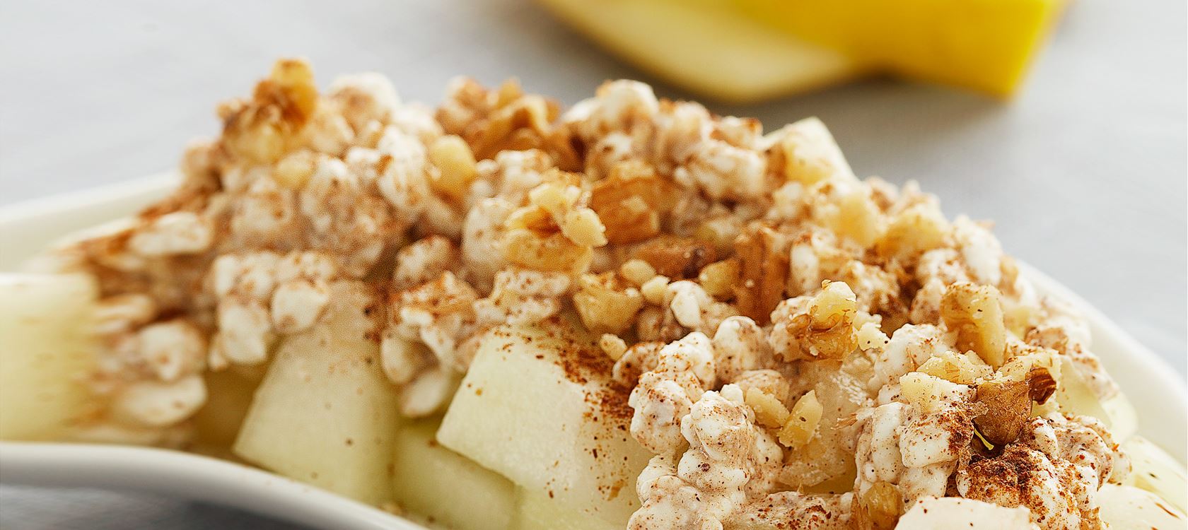 Cottage cheese med kanel och melon