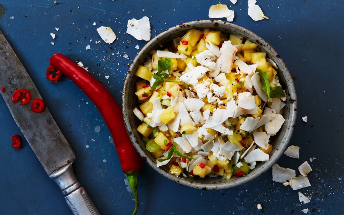 Ananassalsa med kokos