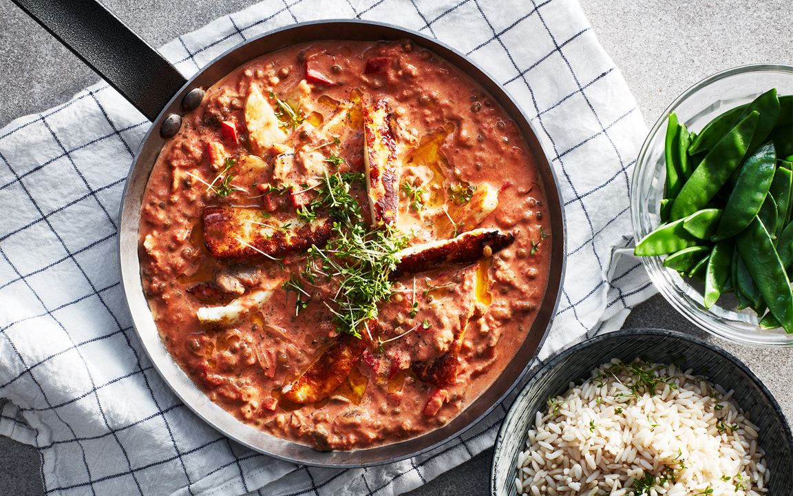 Halloumi Stroganoff