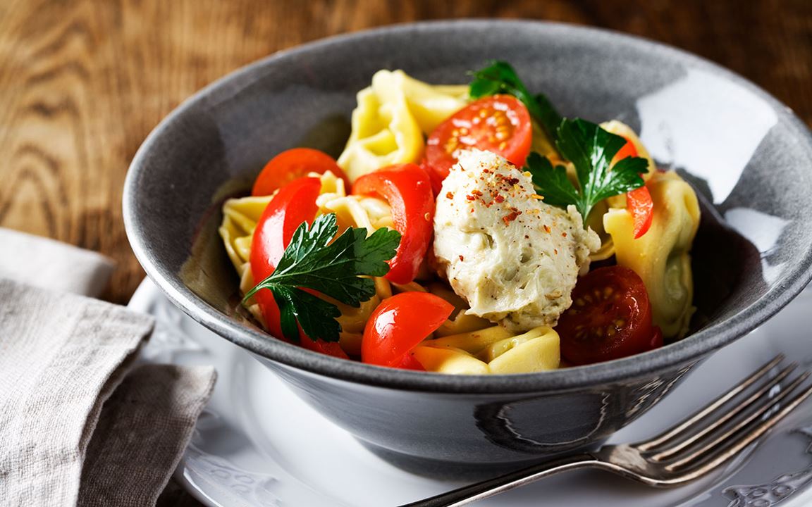 Tortellini med ädelostsmör