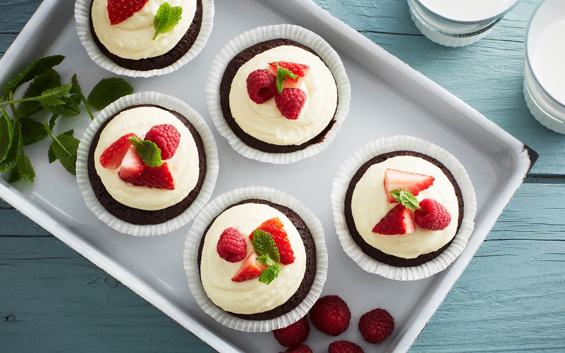Chokladmuffins med frosting