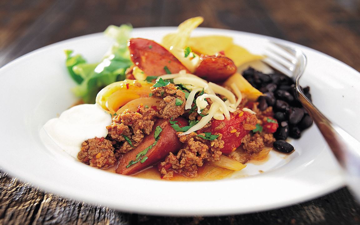 Chili med chorizo