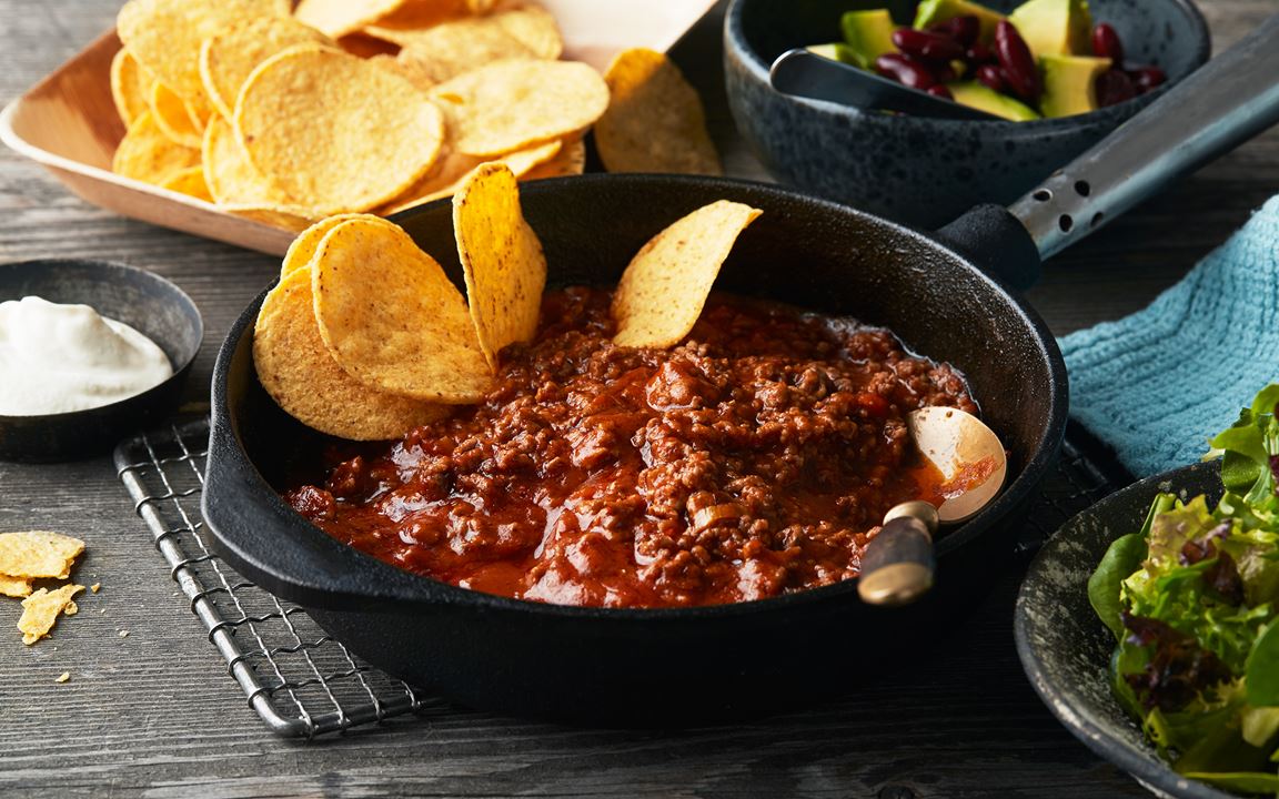 Köttfärssås med tacosmak