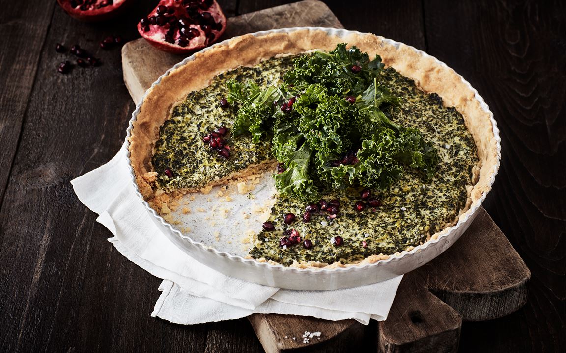 Glutenfri grönkålspaj
