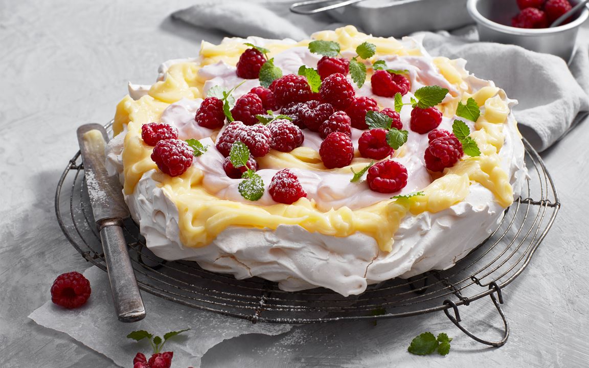 Pavlova med lemoncurd