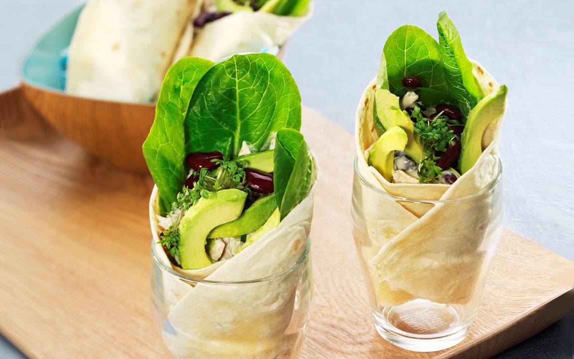 Kycklingwraps med bönor