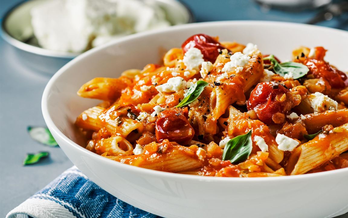 Chunky tomatsås med linser