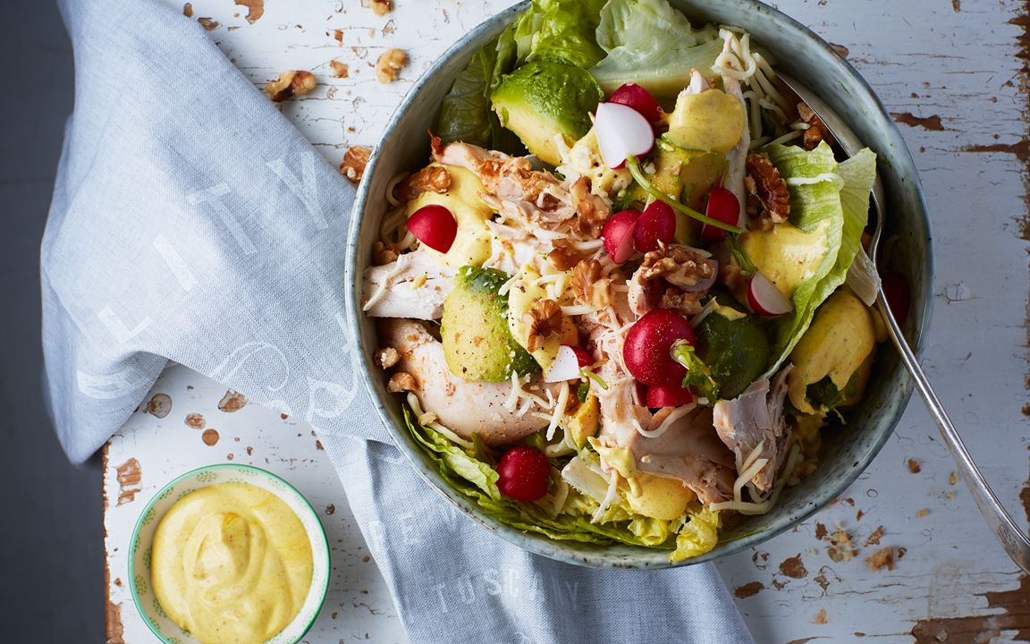 Kycklingsallad med currydressing