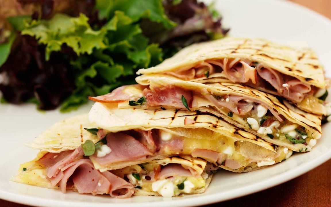 Quesadillas med cottage cheese