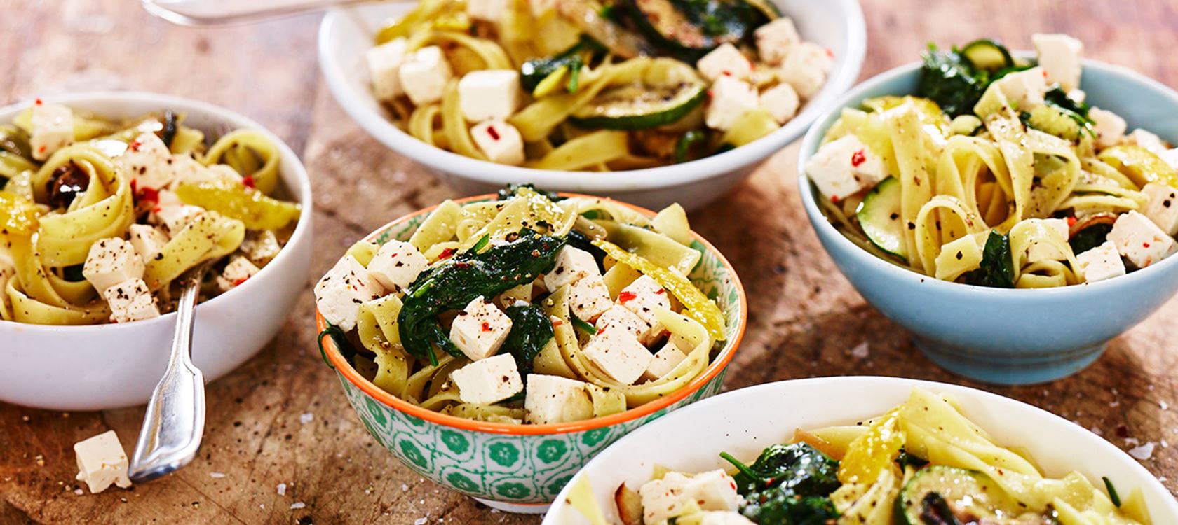 Pasta med spenat och vitost