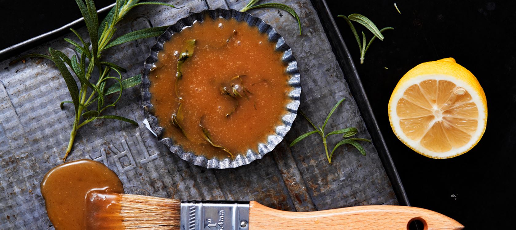 Glaze med brynt smör och citron
